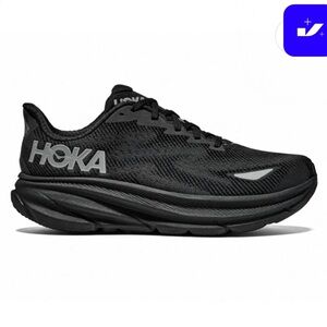 Women's Hoka Clifton 9 Black/Black Gore-tex sneakers